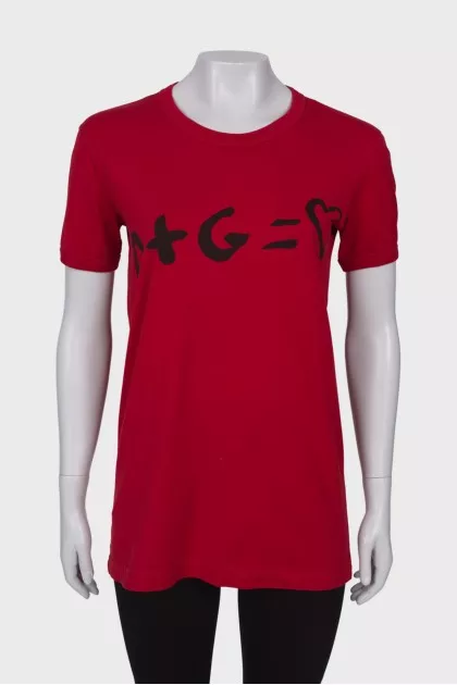 Red loose fit T-shirt
