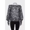 Sheer silk blouse
