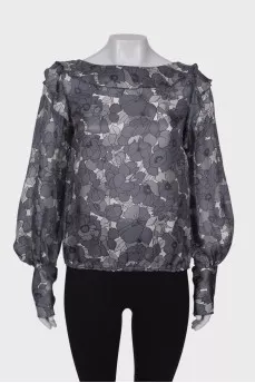 Sheer silk blouse