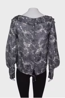 Sheer silk blouse