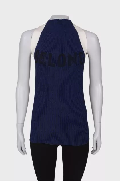 Elongated slim fit tank top