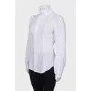 Shirt with lace frill
