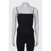 Black draped top