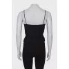 Black draped top
