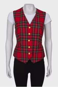 Wool and silk vest