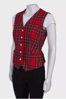 Wool and silk vest