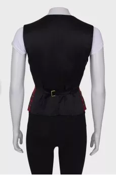 Wool and silk vest