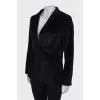 Velor jacket with button