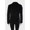 Velor jacket with button