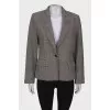 Wool jacket with glen weave
