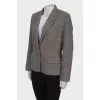 Wool jacket with glen weave