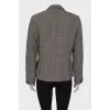 Wool jacket with glen weave