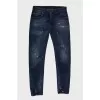 Blue low rise jeans