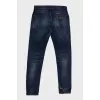 Blue low rise jeans