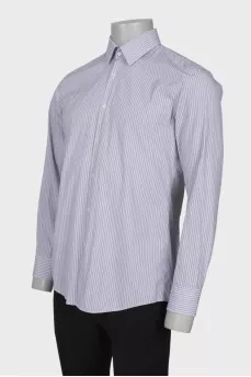 Men's gray striped shirt