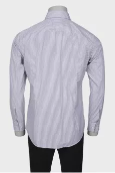 Men's gray striped shirt