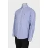 Men's light blue plaid shirt