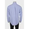 Men's light blue plaid shirt