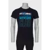 Men's dark blue T-shirt