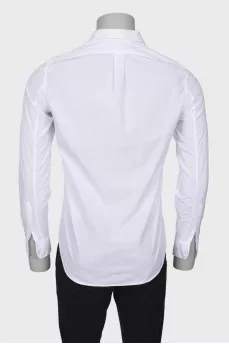 Men's shirt with embroidery on the collar