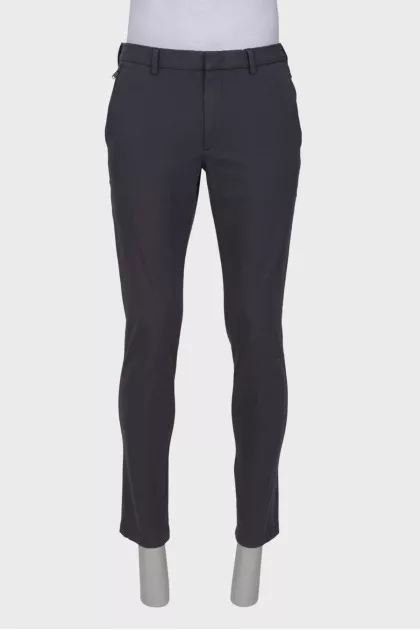 Gray men's trousers