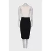 Two tone fitted dress