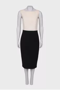 Two tone fitted dress