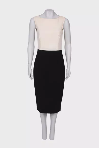 Two tone fitted dress