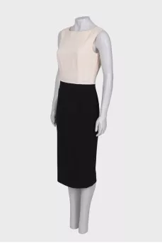 Two tone fitted dress