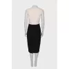 Two tone fitted dress