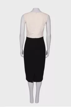 Two tone fitted dress
