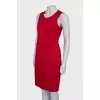 Red midi dress