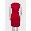 Red midi dress