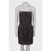 Bandeau dress with perforations