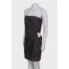 Bandeau dress with perforations