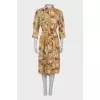 Linen maxi dress in print