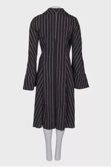Black striped maxi dress 
