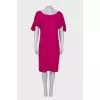Straight fit fuchsia dress
