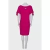 Straight fit fuchsia dress
