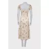 Beige dress with ruffles