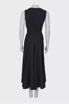 Black striped maxi dress