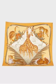 Printed silk scarf