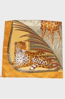 Printed silk scarf