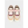 Combined leather sneakers