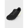 Combined textile sneakers