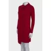 Red wrap dress