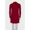 Red wrap dress