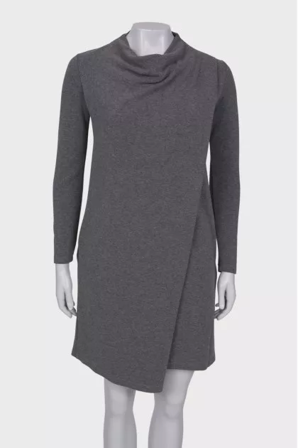 Wrap gray dress