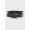 Elasticated leather belt
