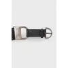 Elasticated leather belt